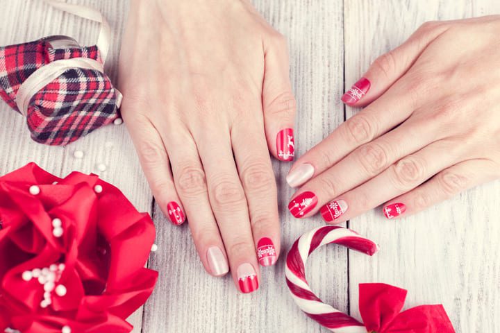 como decorar tus uñas en navidad